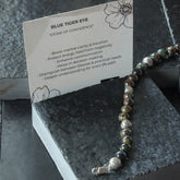 Blue tiger eye silver bracelet